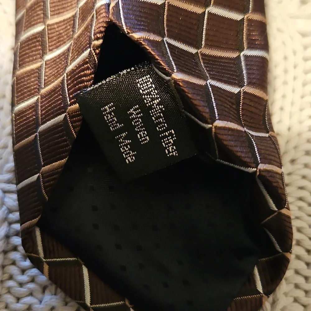 Umo Lorenzo Kids Black and Brown Grid Tie